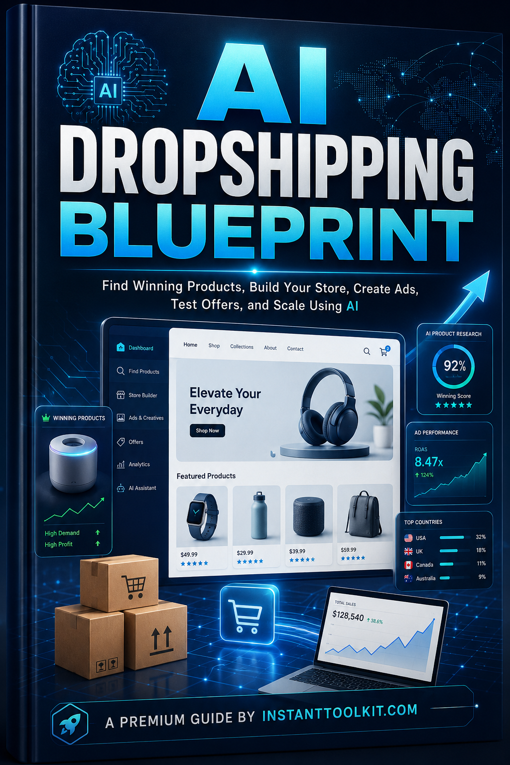 AI Dropshipping System – Blueprint, 300 Prompts, Tracker, Dashboard & AI Coach