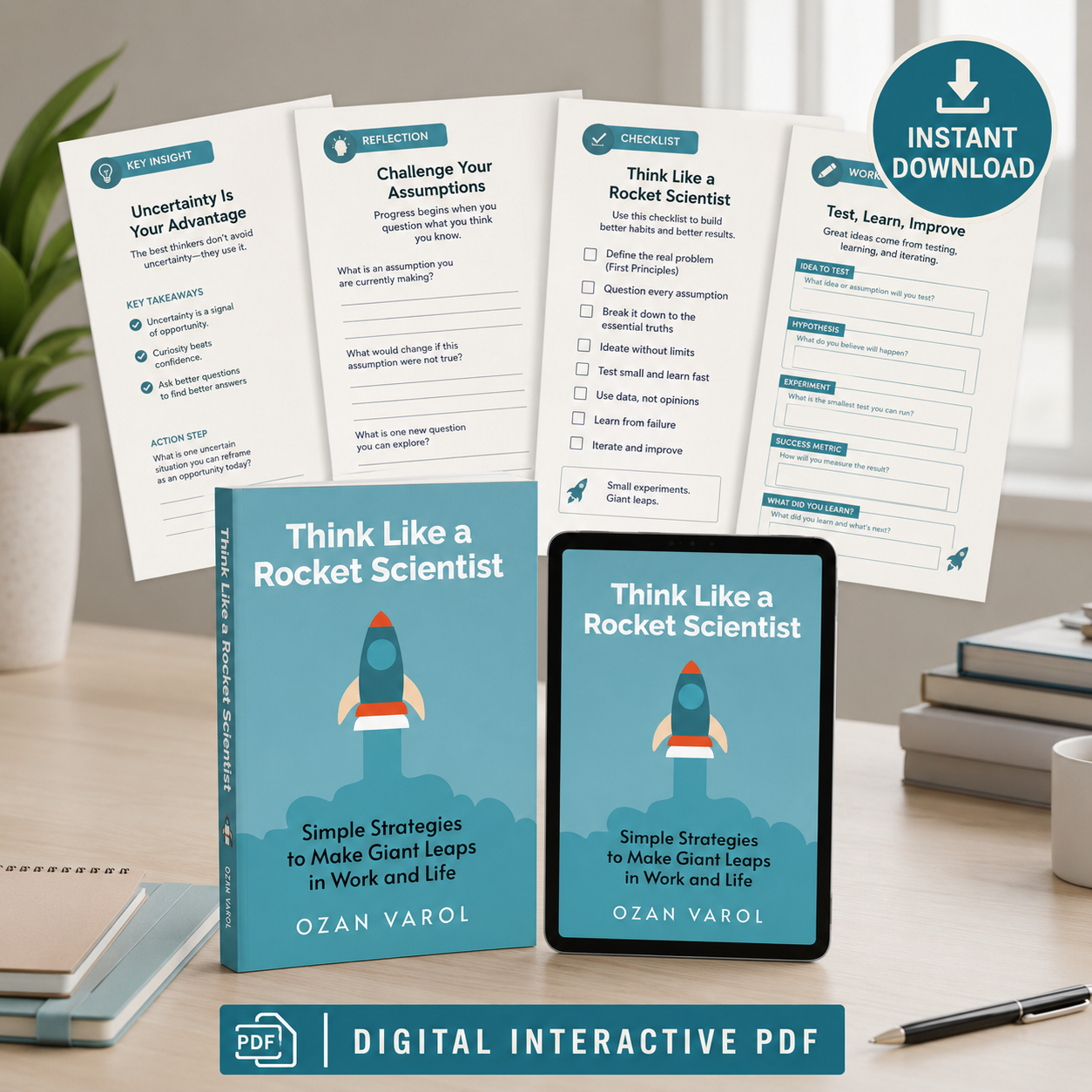 Think Like a Rocket Scientist Key Insights Interactive PDF | Breakthrough Thinking, Innovation & Problem-Solving Workbook