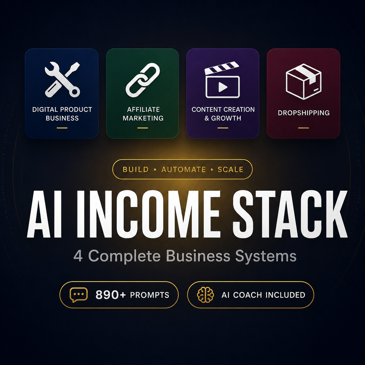 AI Income Stack — 4 AI Business Systems + Path Finder + AI Coach